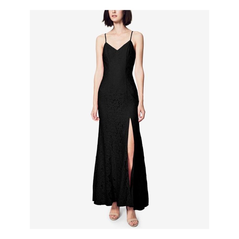 FAME AND PARTNERS Black Spaghetti Strap Maxi Dress 12